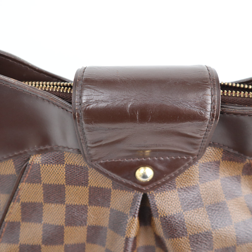 Louis Vuitton Damier Ebene Sistina MM Shoulder Bag C1626R | Pre-Owned Very Good Brown Damier Ebene Canvas