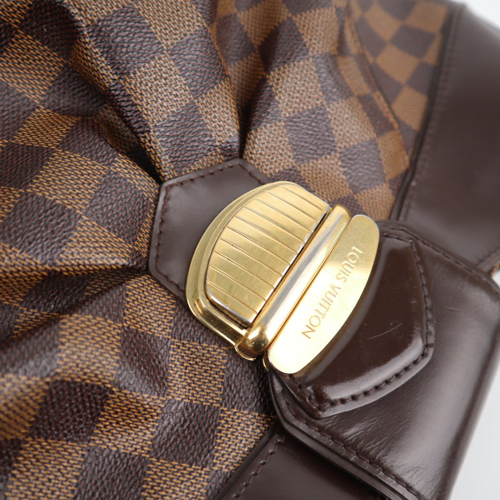Louis Vuitton Damier Ebene Sistina MM Shoulder Bag C1626R | Pre-Owned Very Good Brown Damier Ebene Canvas