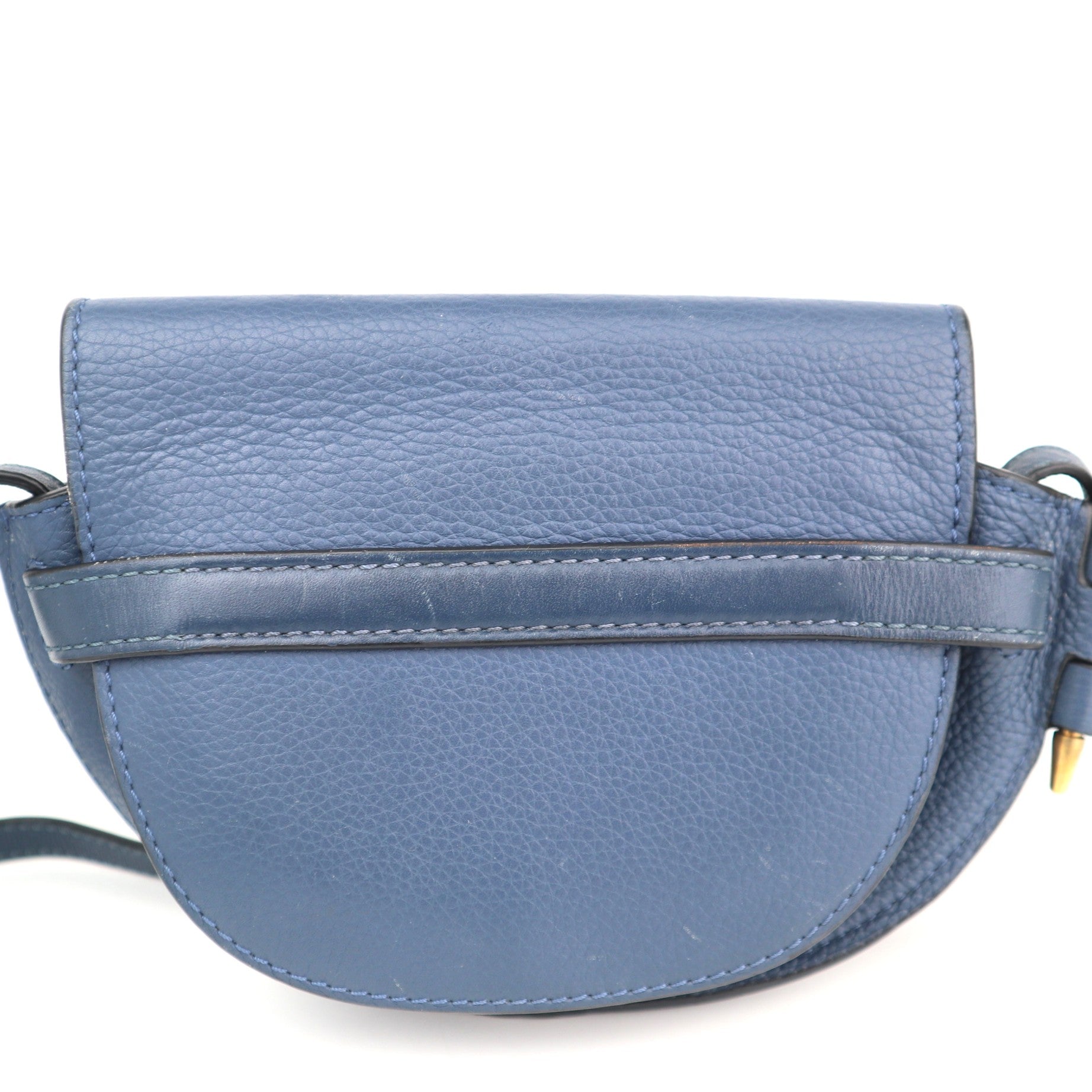 C2494 Loewe Shoulder Bag Gate Dual Mini Blue | Pre-Owned Very Good Blue Leather