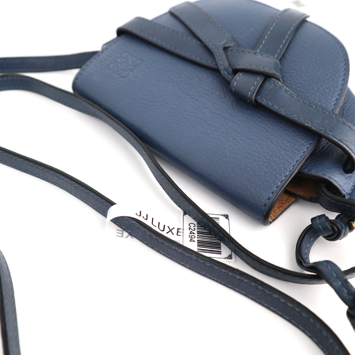 C2494 Loewe Shoulder Bag Gate Dual Mini Blue | Pre-Owned Very Good Blue Leather