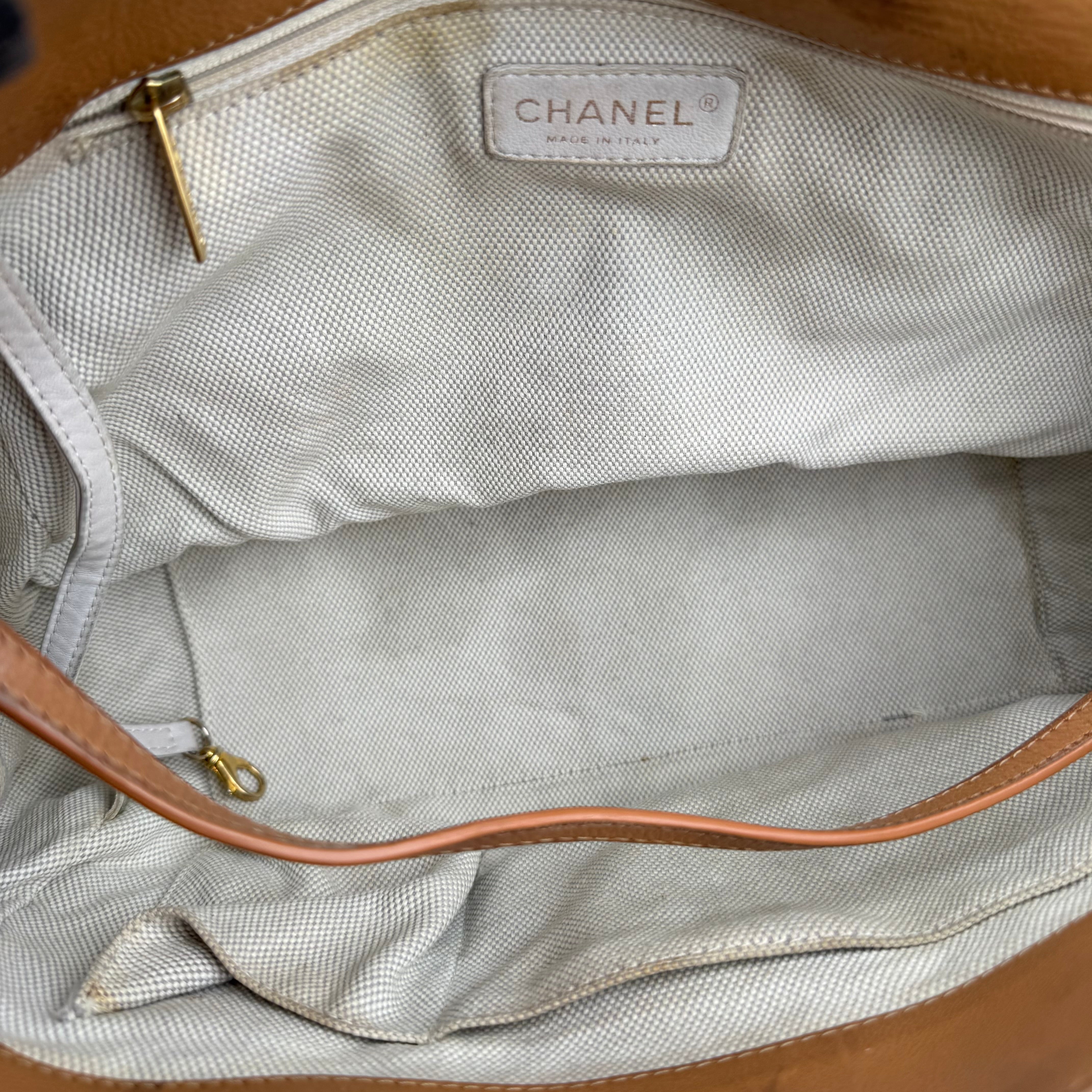 J1399 Chanel Dark Beige Quilted Leather Retro Chain Bag- Pre Owned