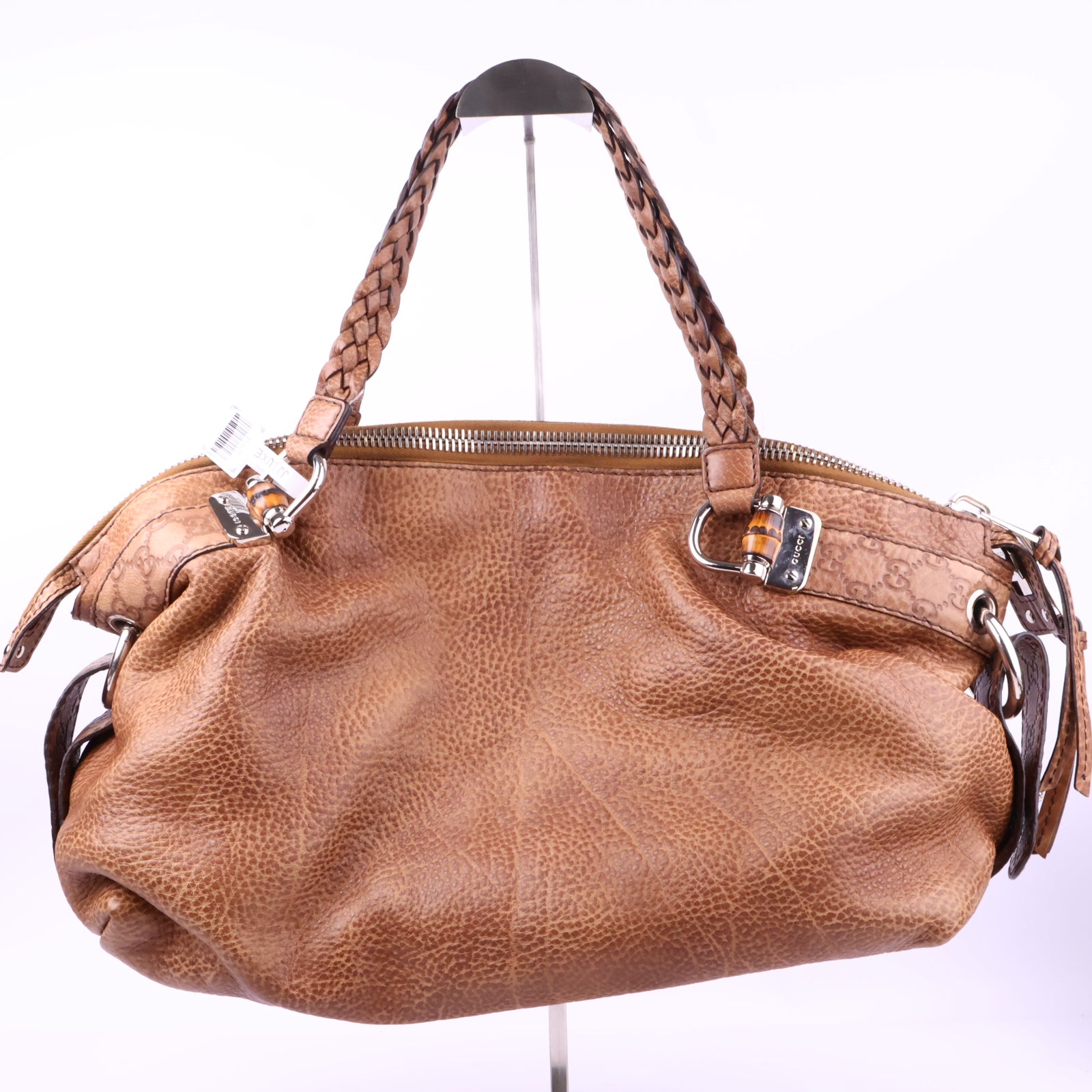 J2934 Gucci Shoulder Bag Bamboo Bar | Pre-Owned Calfskin leather Plain