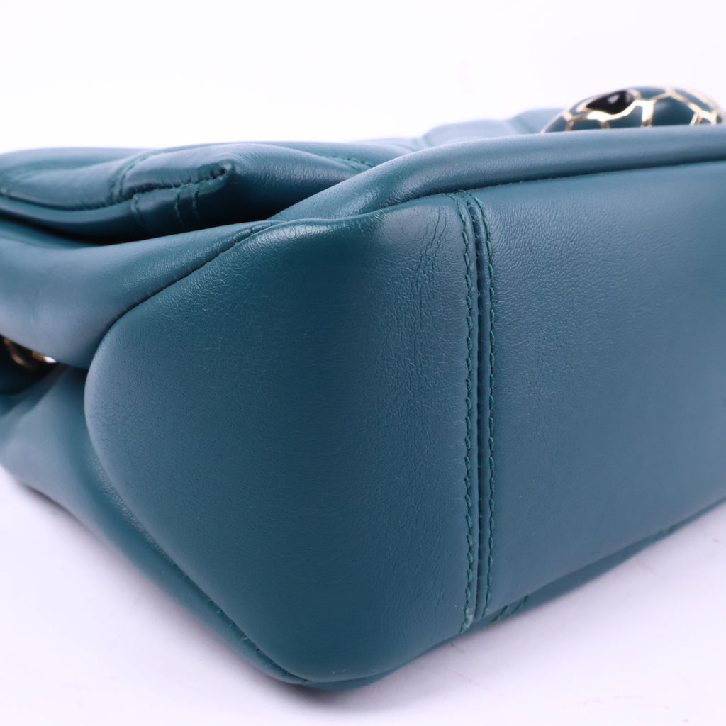 J2935 Bulgari Crossbody Bag Serpenti Cabochon Maxi Chain Mini | Pre-Owned Leather Plain