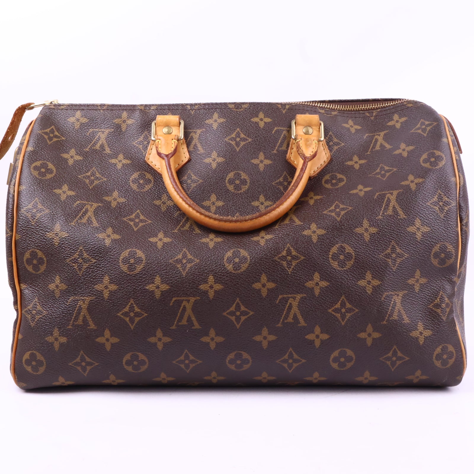 J2936 Louis Vuitton Top Handle Bag Speedy 30 | Pre-Owned Brown Canvas Monogram