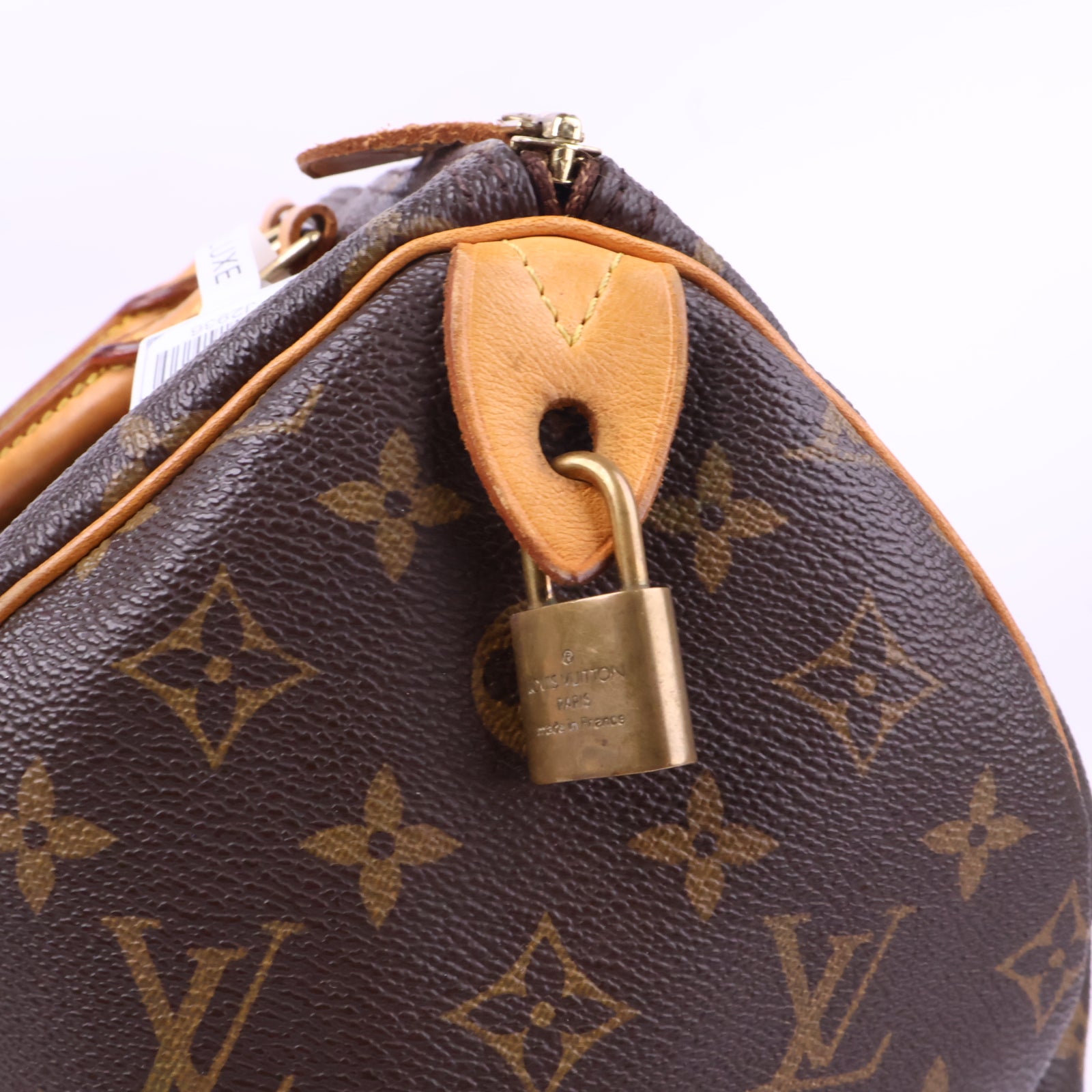 J2936 Louis Vuitton Top Handle Bag Speedy 30 | Pre-Owned Brown Canvas Monogram
