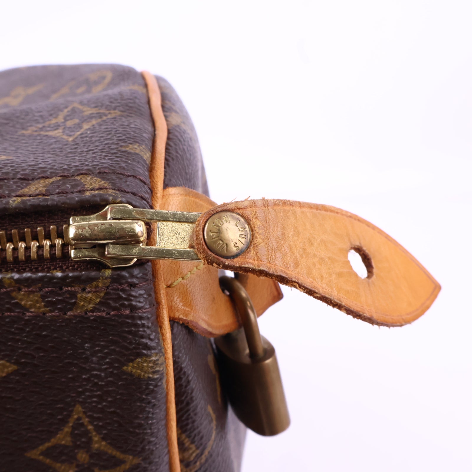 J2936 Louis Vuitton Top Handle Bag Speedy 30 | Pre-Owned Brown Canvas Monogram