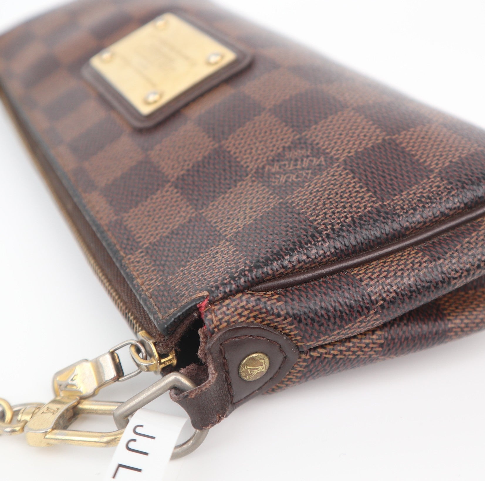 C1075 Louis Vuitton Damier Ebene Canvas Eva Pochette-Pre Owned