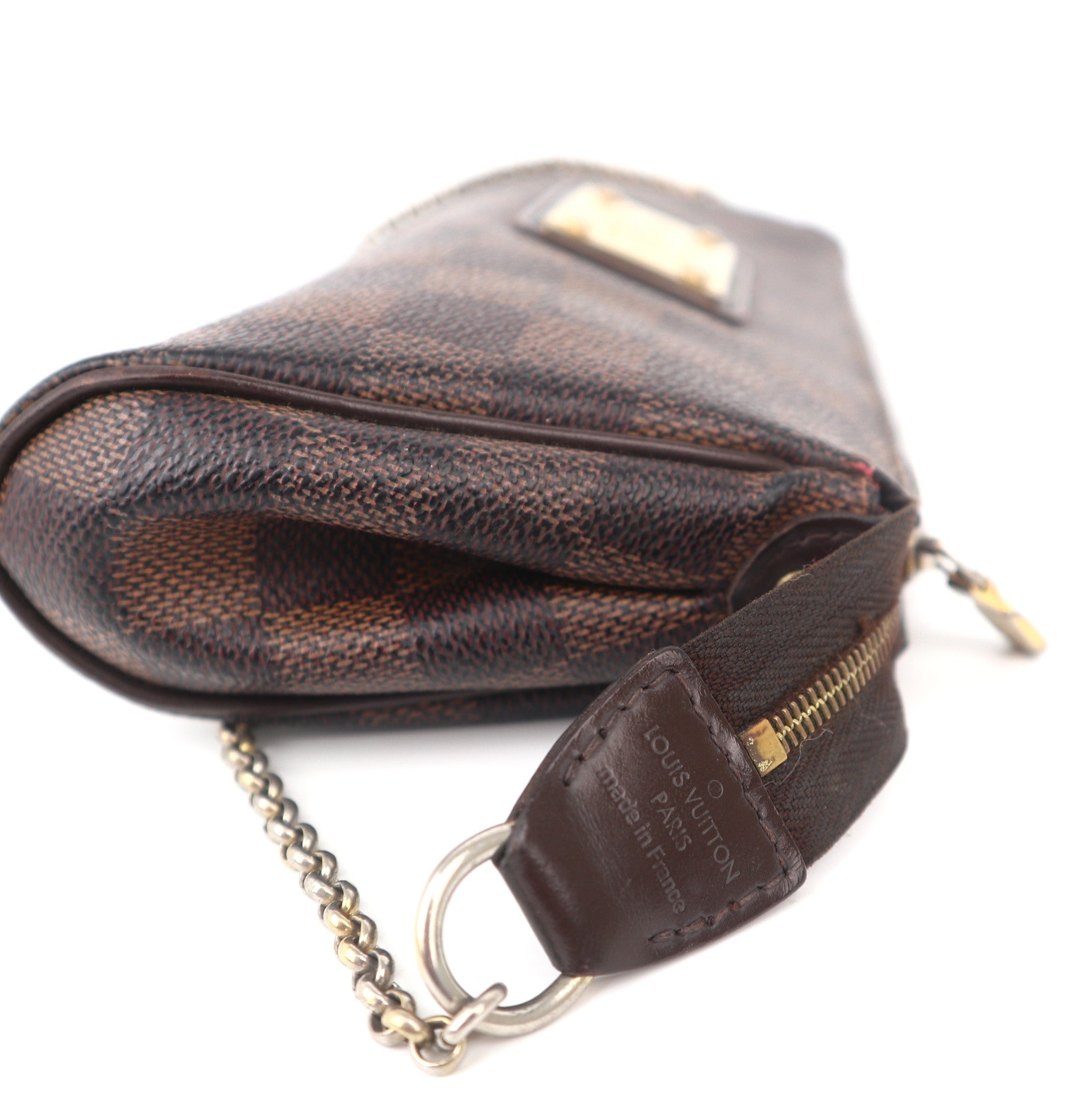 C1075 Louis Vuitton Damier Ebene Canvas Eva Pochette-Pre Owned