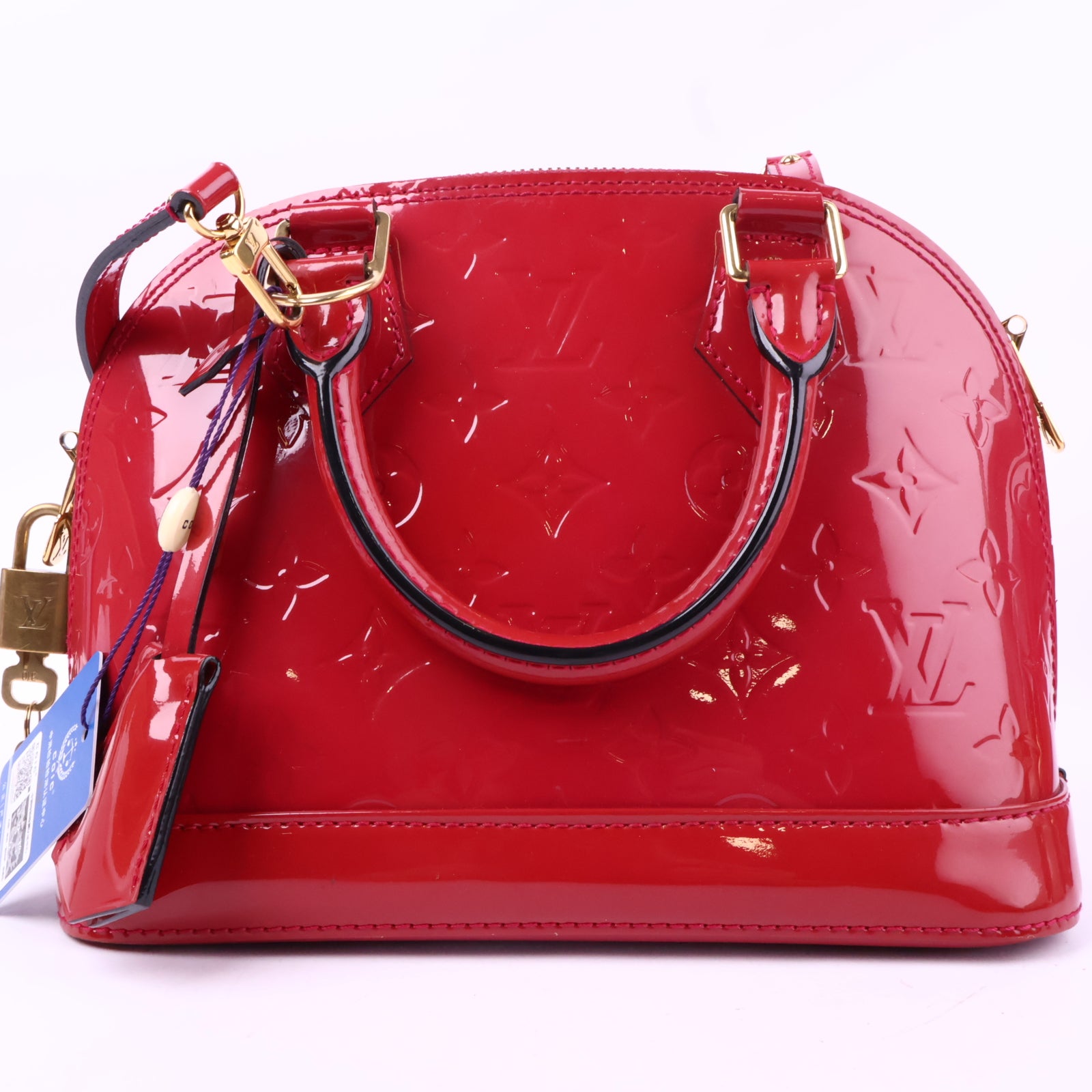 J2937 Louis Vuitton Shoulder Bag Alma BB | Pre-Owned Pink Patent Leather Monogram