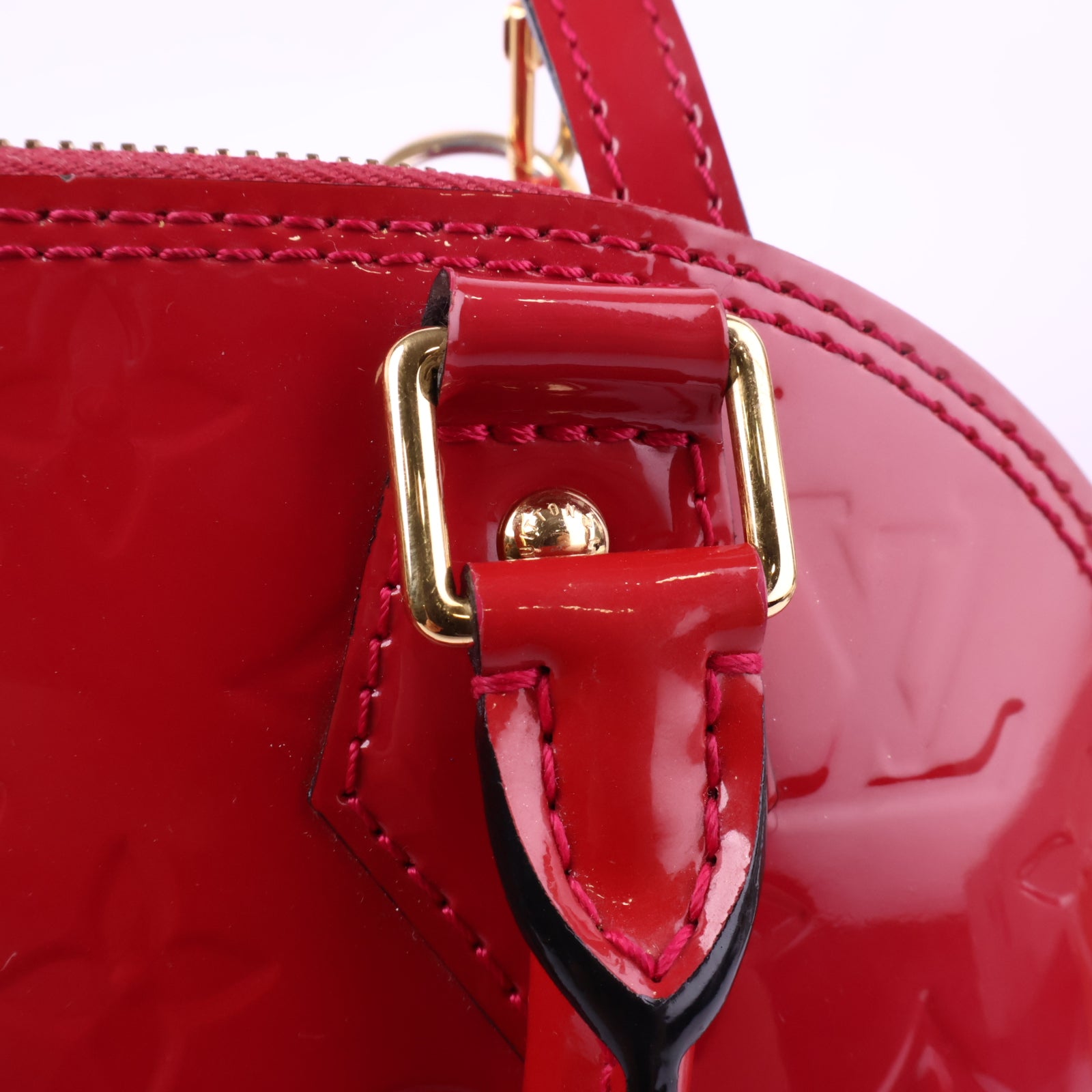 J2937 Louis Vuitton Shoulder Bag Alma BB | Pre-Owned Pink Patent Leather Monogram