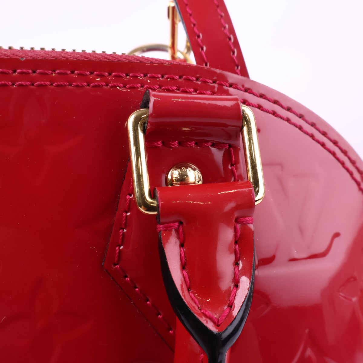 J2937 Louis Vuitton Shoulder Bag Alma BB | Pre-Owned Pink Patent Leather Monogram