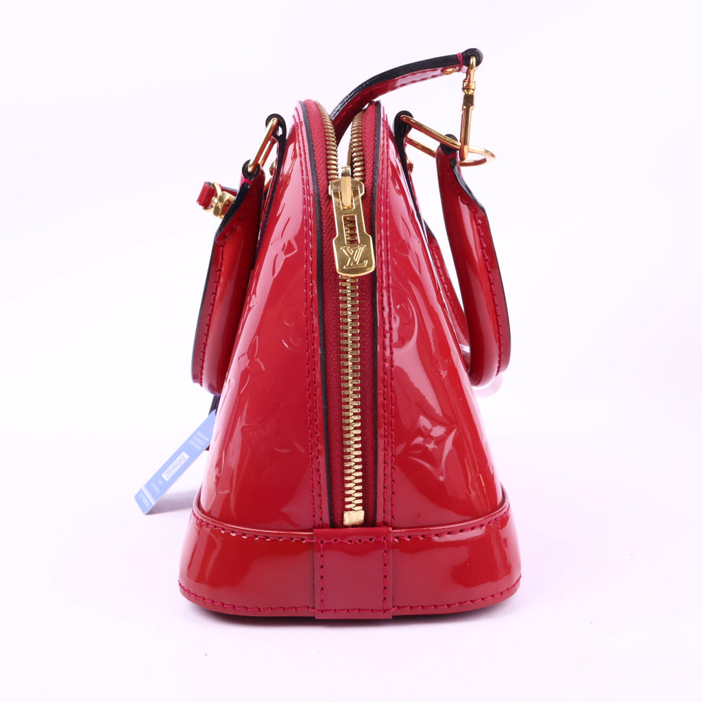 J2937 Louis Vuitton Shoulder Bag Alma BB | Pre-Owned Pink Patent Leather Monogram