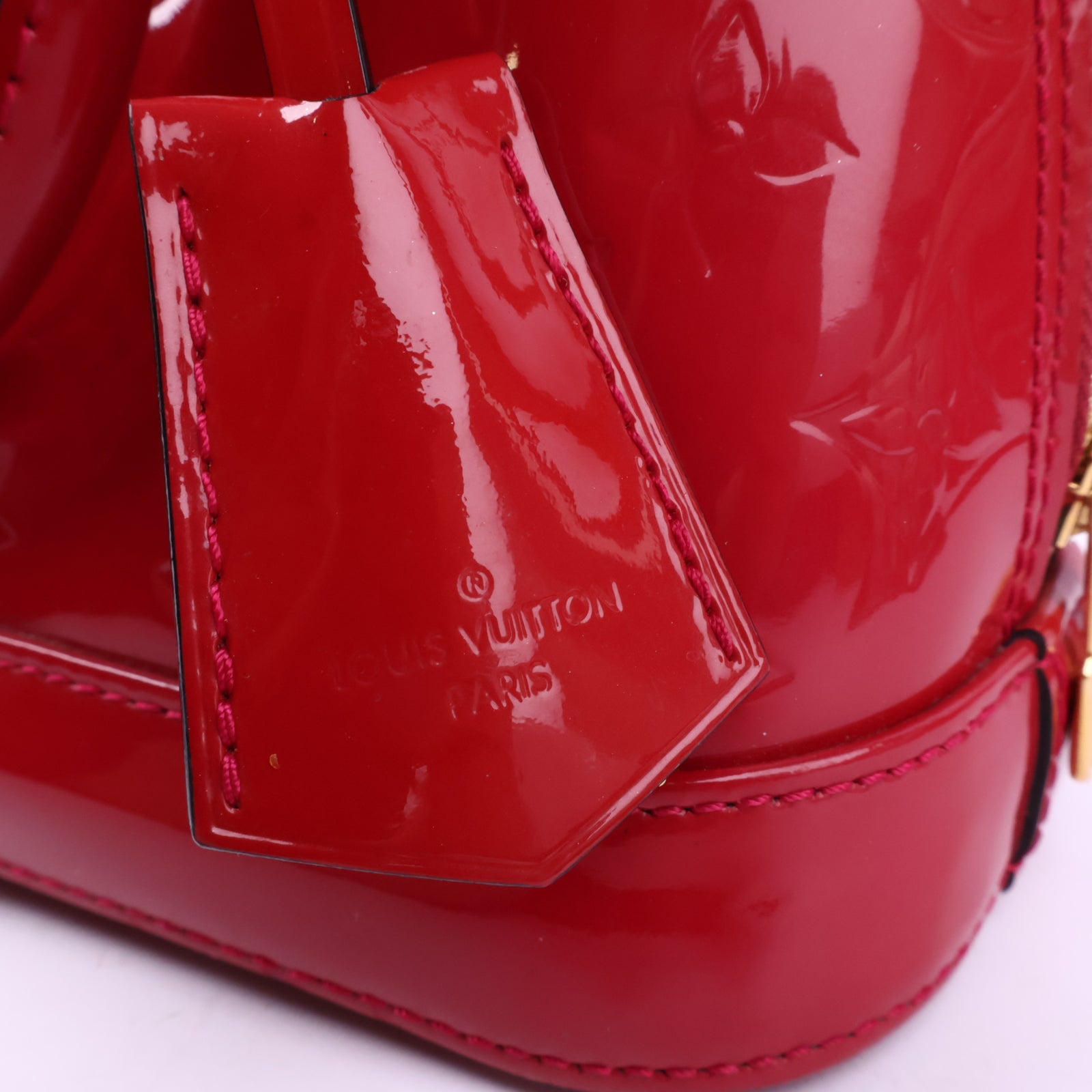 J2938 Louis Vuitton Shoulder Bag Alma BB | Pre-Owned Pink Patent Leather Monogram
