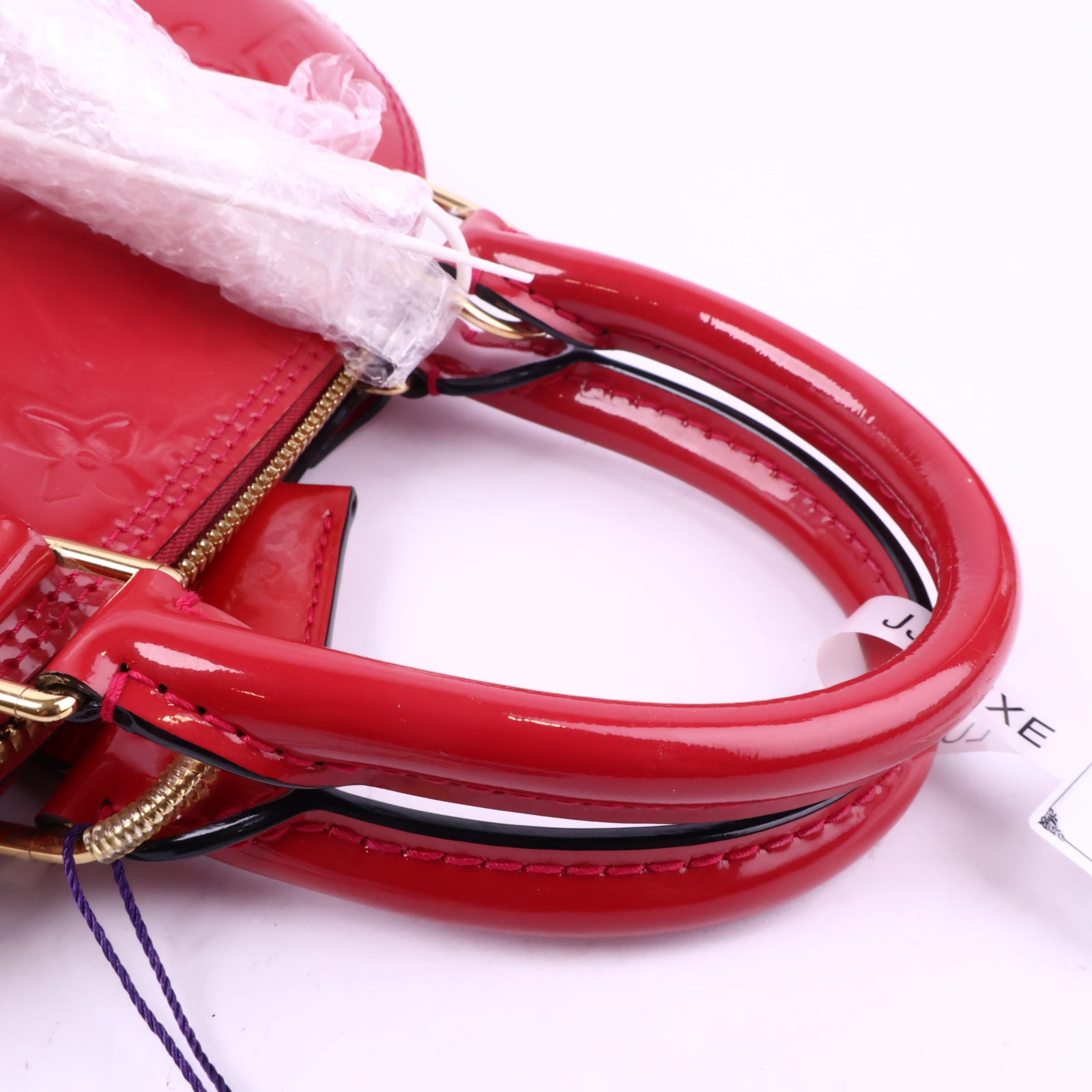 J2938 Louis Vuitton Shoulder Bag Alma BB | Pre-Owned Pink Patent Leather Monogram