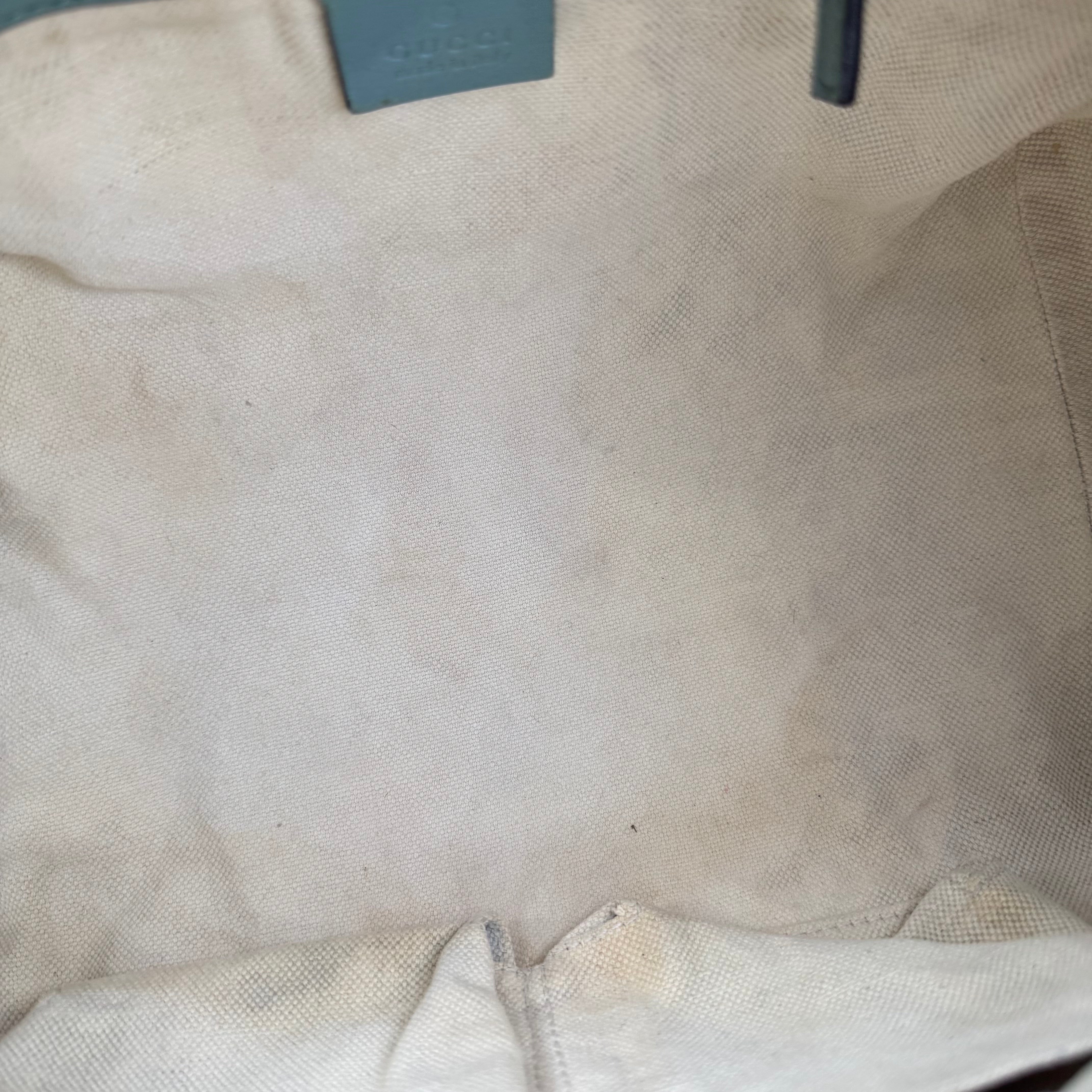 J1375 Gucci Bauletto Mint Green Bag- Pre Owned
