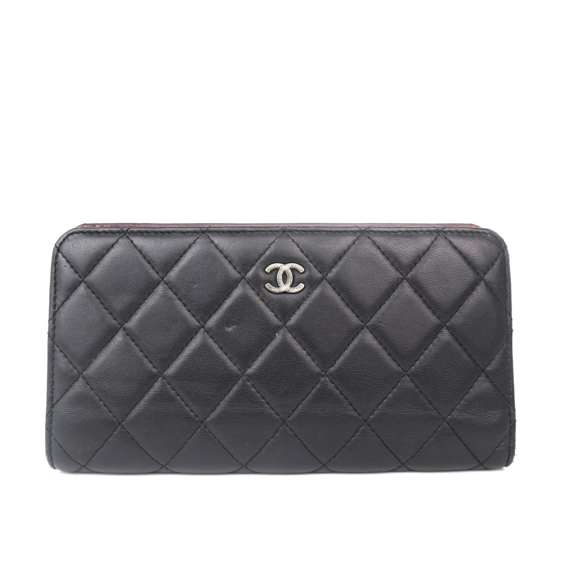 C1078 Chanel Lambskin Timeless Classic Long Wallet-Pre Owned