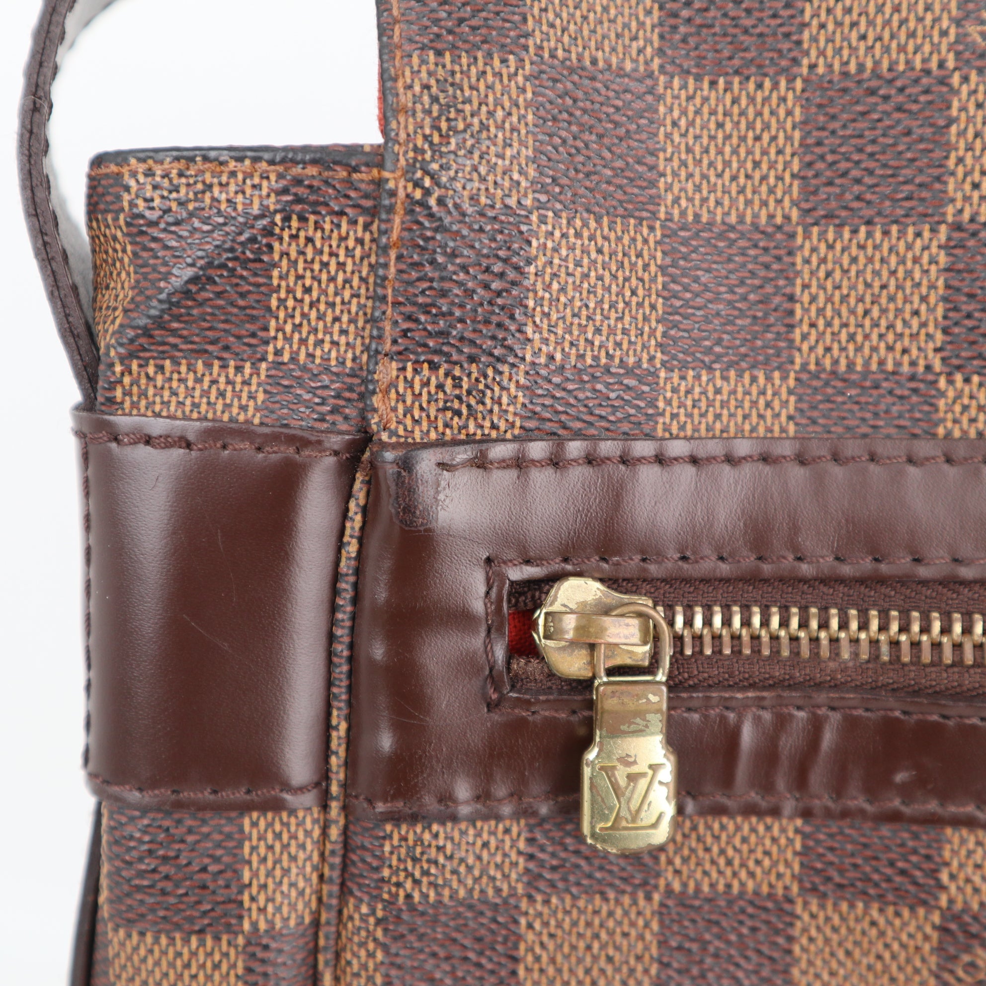 Louis Vuitton Damier Canvas Ebene Bastille Shoulder Bag C1639 | Pre-Owned Excellent Brown Damier Ebene Canvas