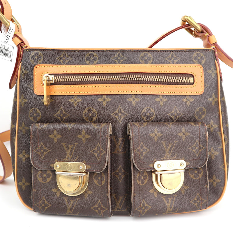 Louis Vuitton Monogram Canvas Hudson GM Shoulder Bag C1641R | Pre-Owned Excellent Brown Monogram Canvas