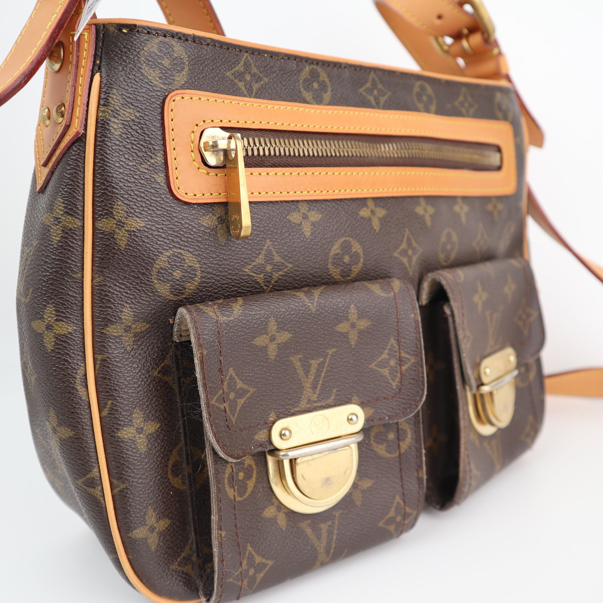 Louis Vuitton Monogram Canvas Hudson GM Shoulder Bag C1641R | Pre-Owned Excellent Brown Monogram Canvas