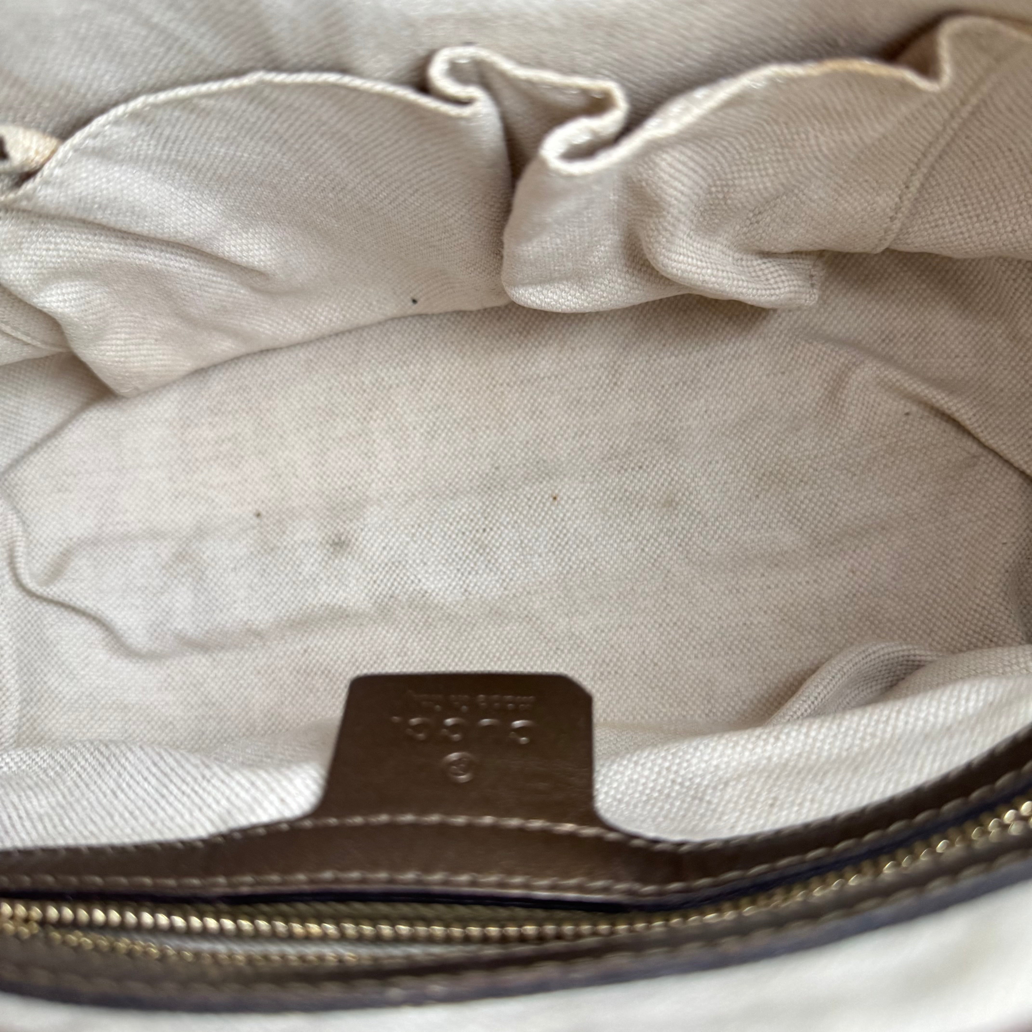 J1364 Gucci Leather handbag Brown - Pre Owned