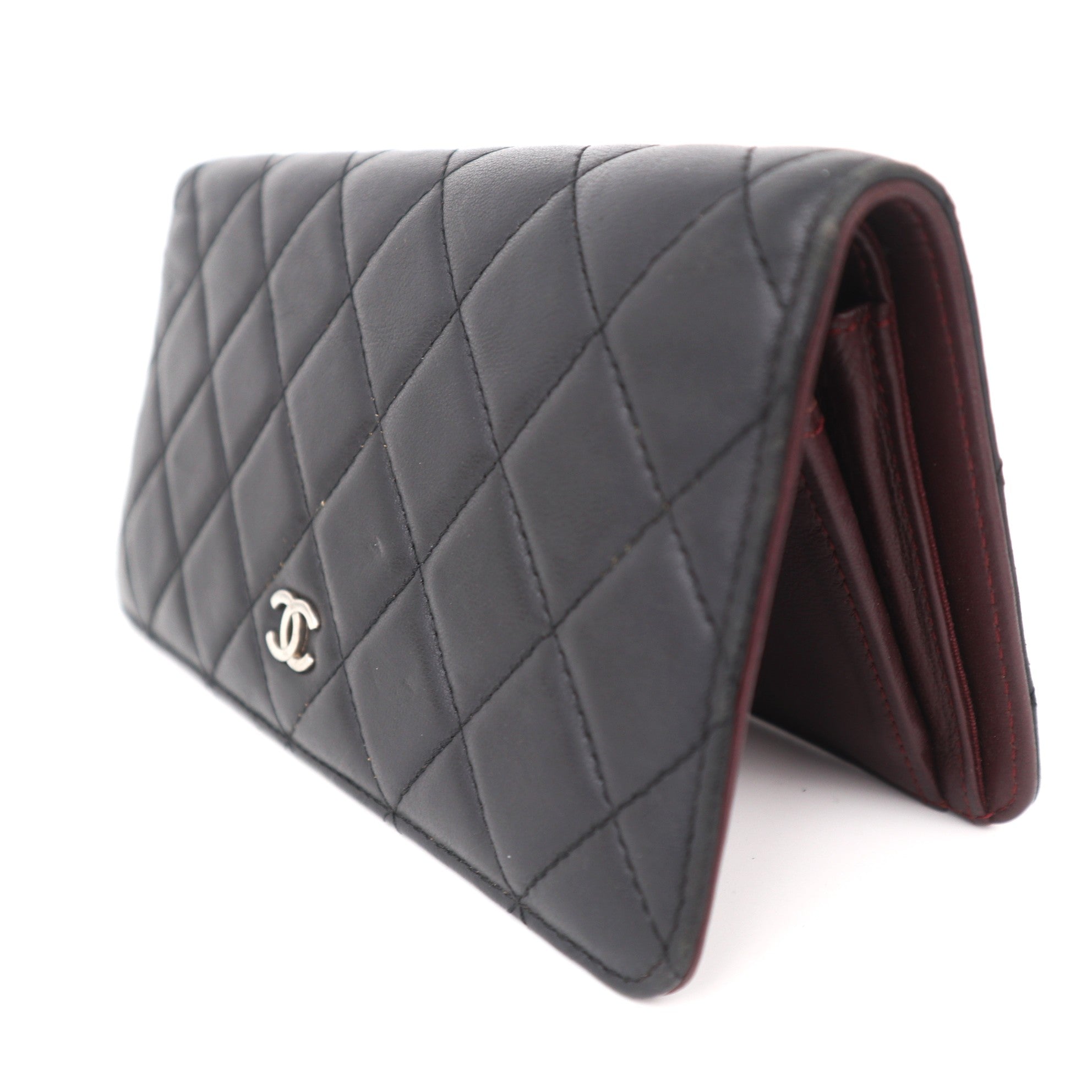 C1078 Chanel Lambskin Timeless Classic Long Wallet-Pre Owned