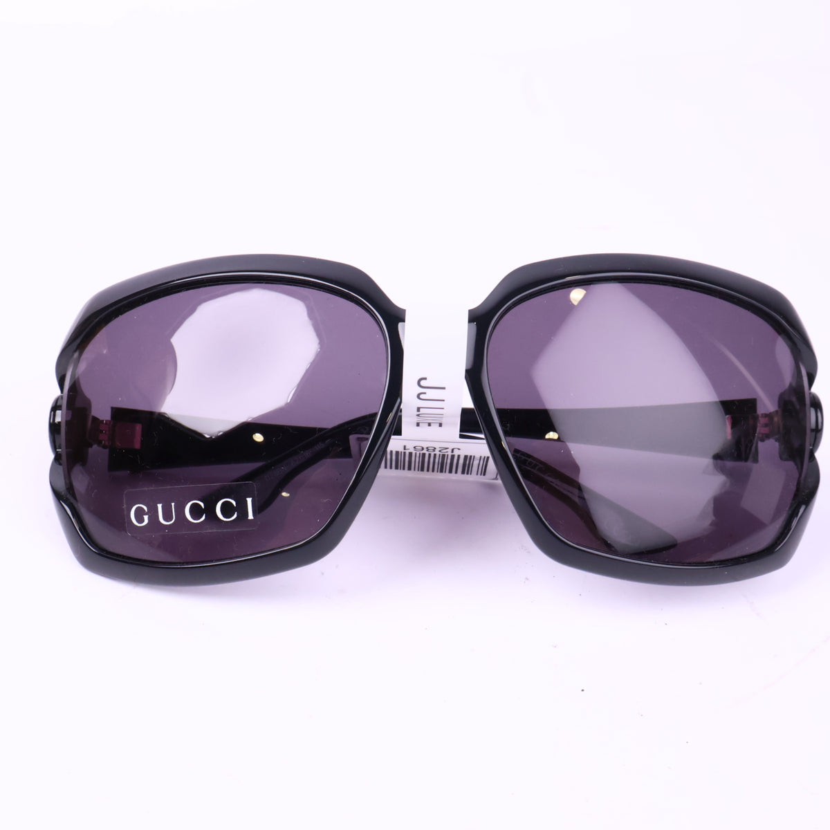 J2861 Gucci Sunglasses Sunglasses jet black with GG Logo Hinge | Pre-Owned