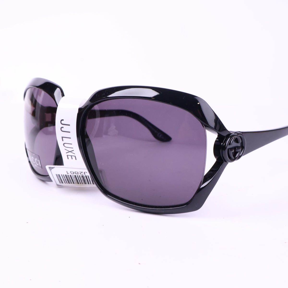 J2861 Gucci Sunglasses Sunglasses jet black with GG Logo Hinge | Pre-Owned