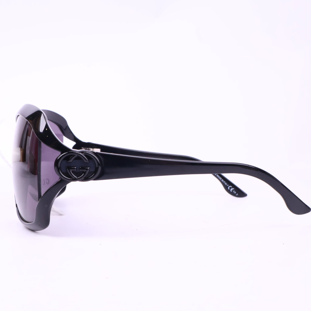 J2861 Gucci Sunglasses Sunglasses jet black with GG Logo Hinge | Pre-Owned