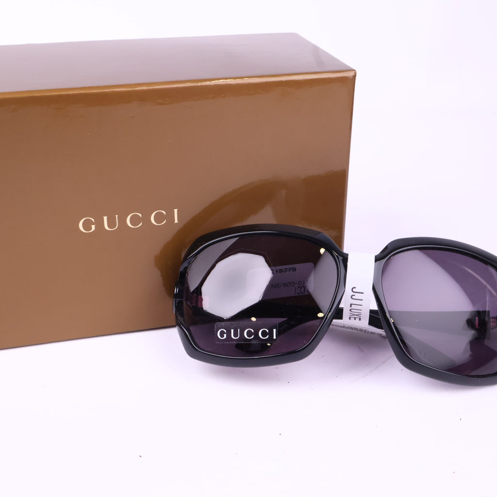 J2861 Gucci Sunglasses Sunglasses jet black with GG Logo Hinge | Pre-Owned