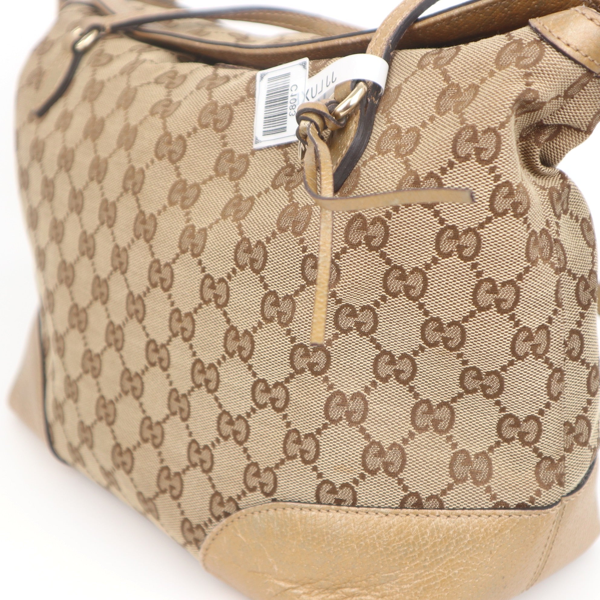 C1083 Gucci GG Canvas Bree Brown Handle Bags-Pre Owned
