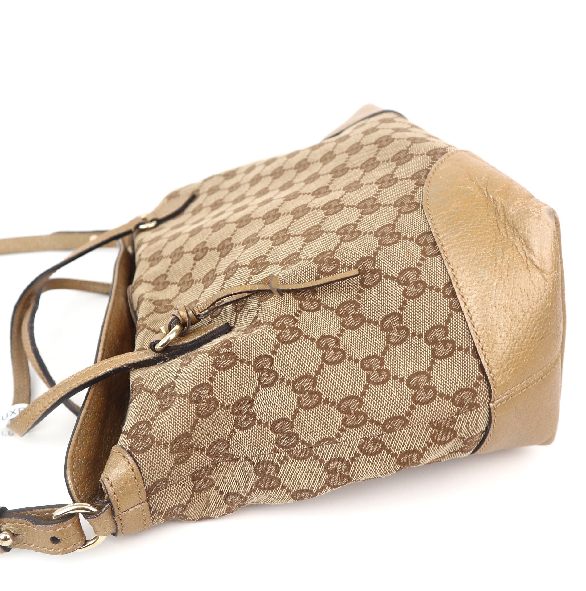 C1083 Gucci GG Canvas Bree Brown Handle Bags-Pre Owned