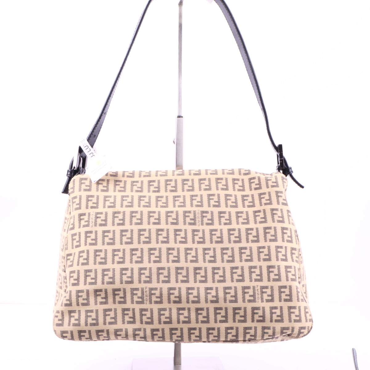 J2970 Fendi Shoulder Bag Borsa Mamma Bauguette Zuccino Canvas Beigo Shoulder Bag | Pre-Owned Brown Zuccino Canvas