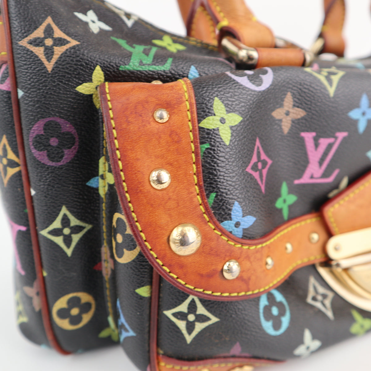 C2518 Louis Vuitton Top Handle Bag Monogram Multicolore Rita | Pre-Owned Very Good Multicolour Monogram Multicolore Coated Canvas