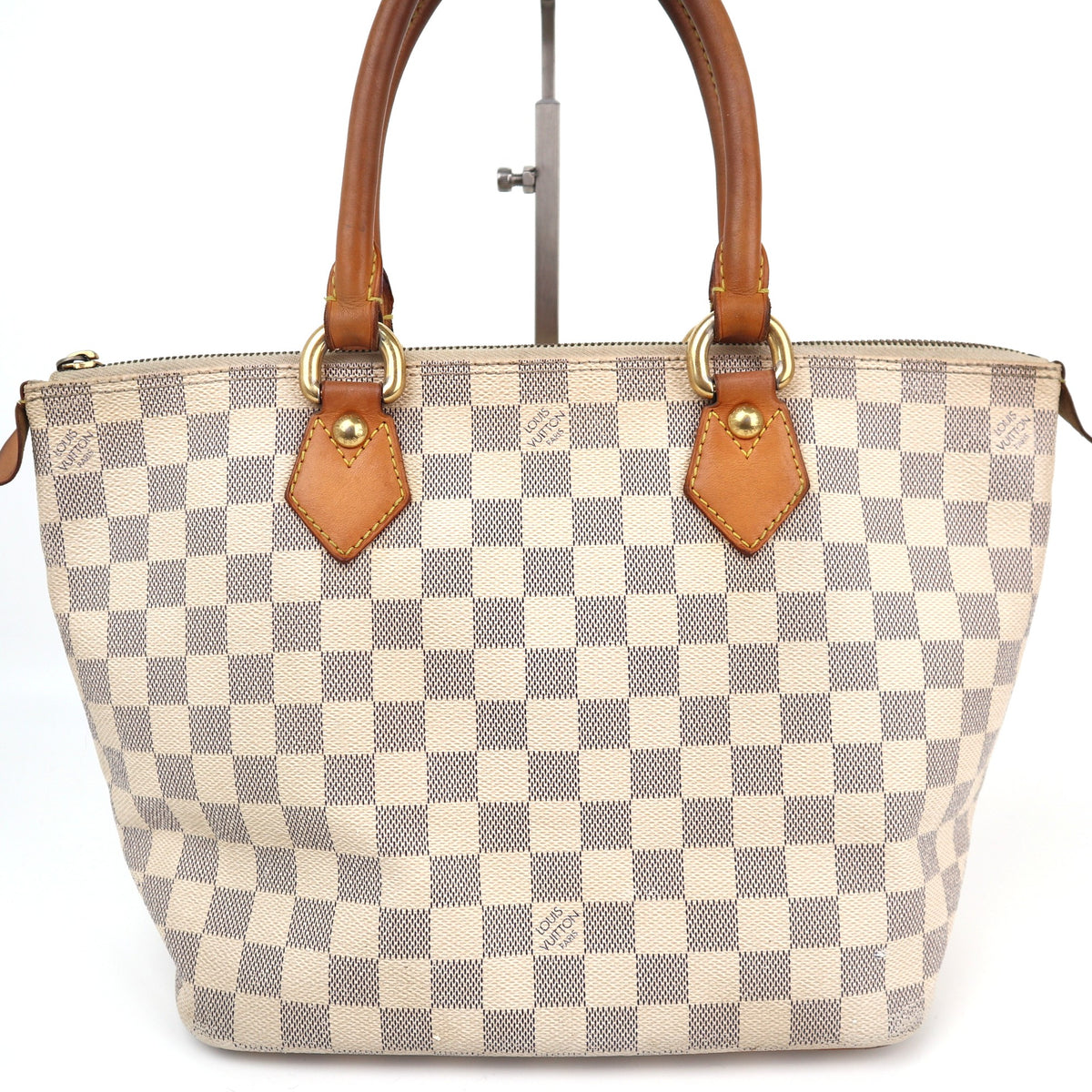 Louis Vuitton Damier Azur Saleya PM Shoulder Bag C1652 | Pre-Owned Very Good Brown Damier Canvas