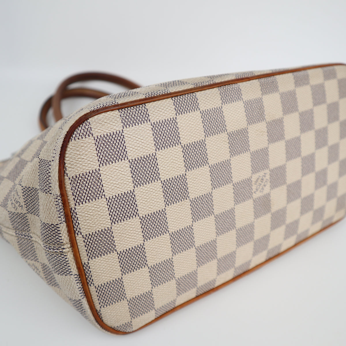 Louis Vuitton Damier Azur Saleya PM Shoulder Bag C1652 | Pre-Owned Very Good Brown Damier Canvas