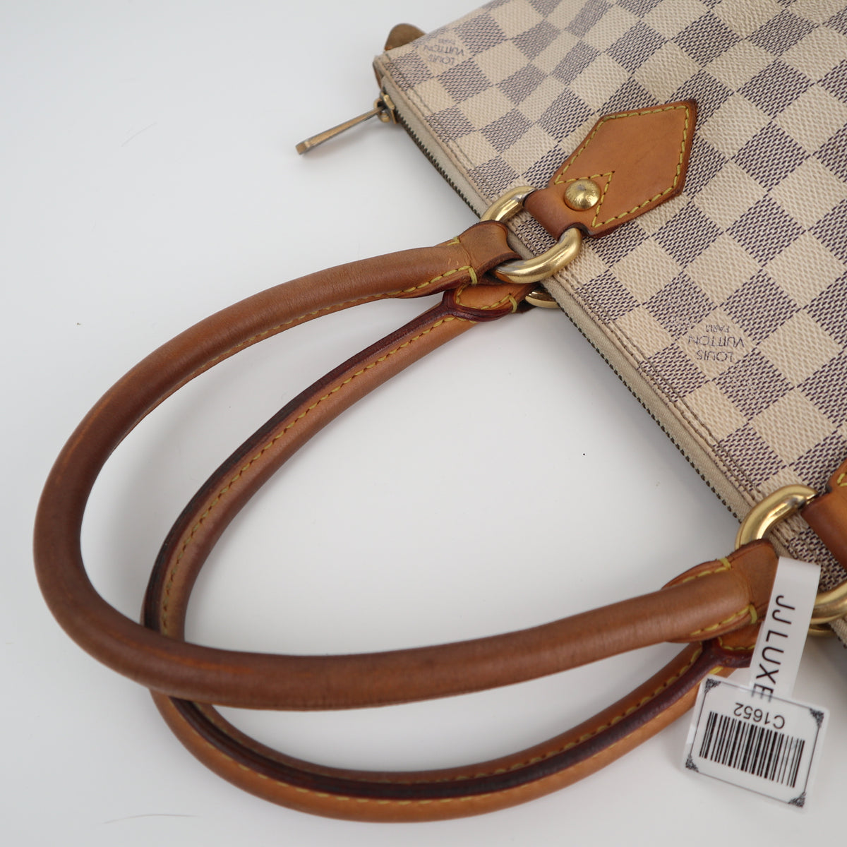 Louis Vuitton Damier Azur Saleya PM Shoulder Bag C1652 | Pre-Owned Very Good Brown Damier Canvas