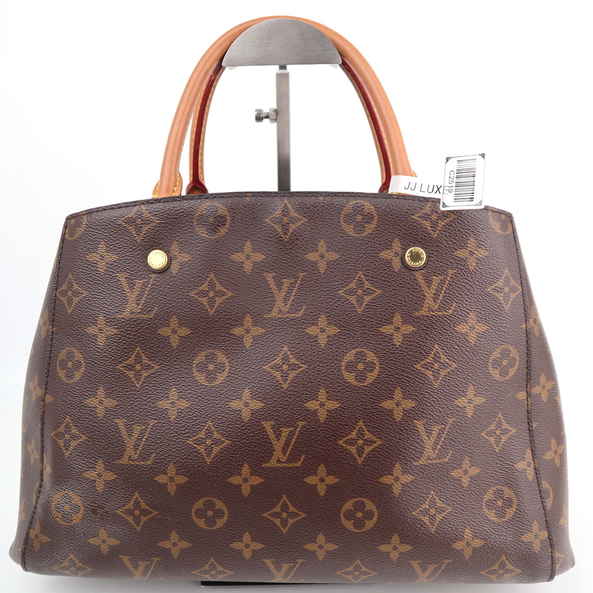 C2519R Louis Vuitton Top Handle Bag Monogram Montaigne BB | Pre-Owned Very Good Brown Monogram Coated Canvas