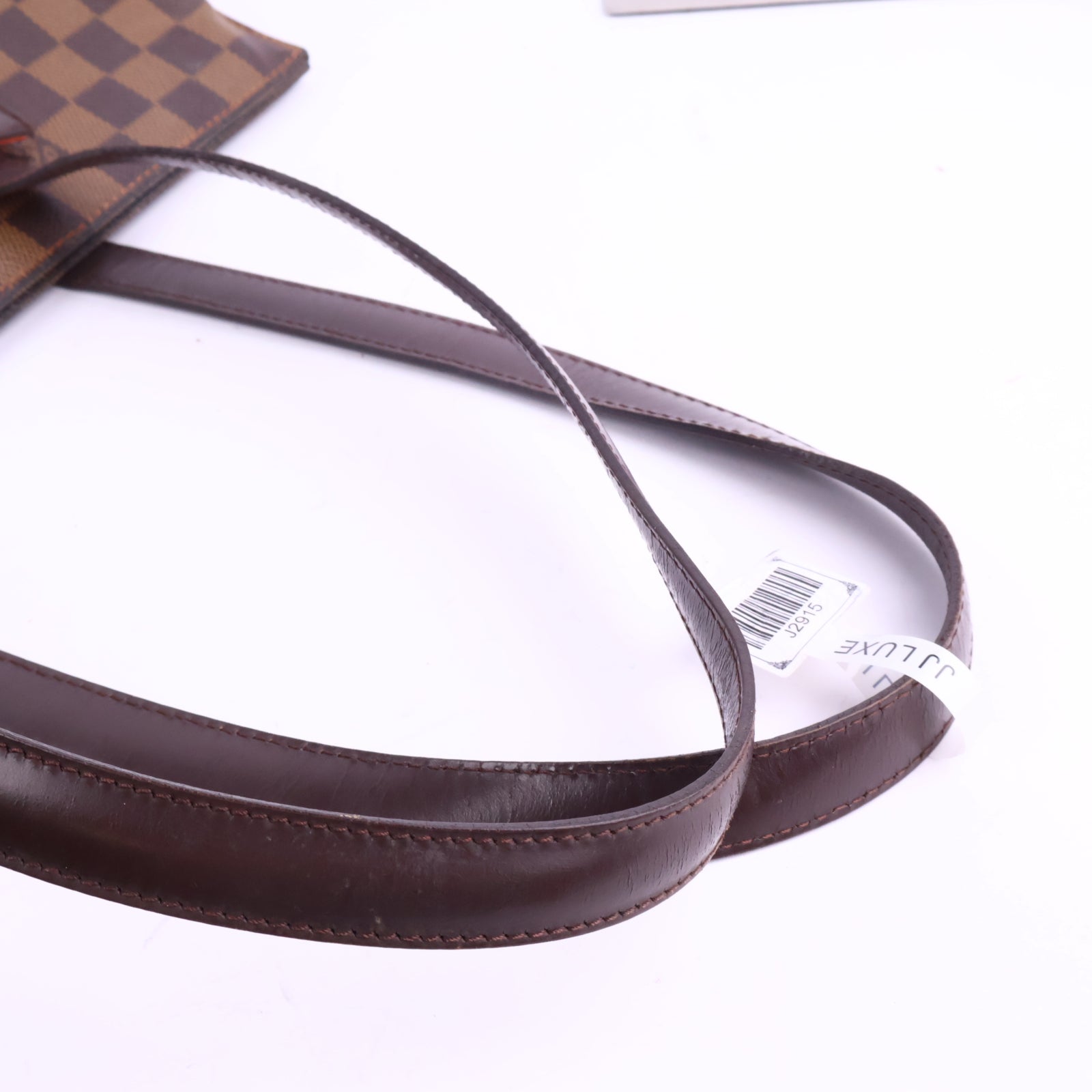 J2915 Louis Vuitton Tote Bag Damier Ebene Parioli PM | Pre-Owned Brown Damier Ebene Coated Canvas; Leather