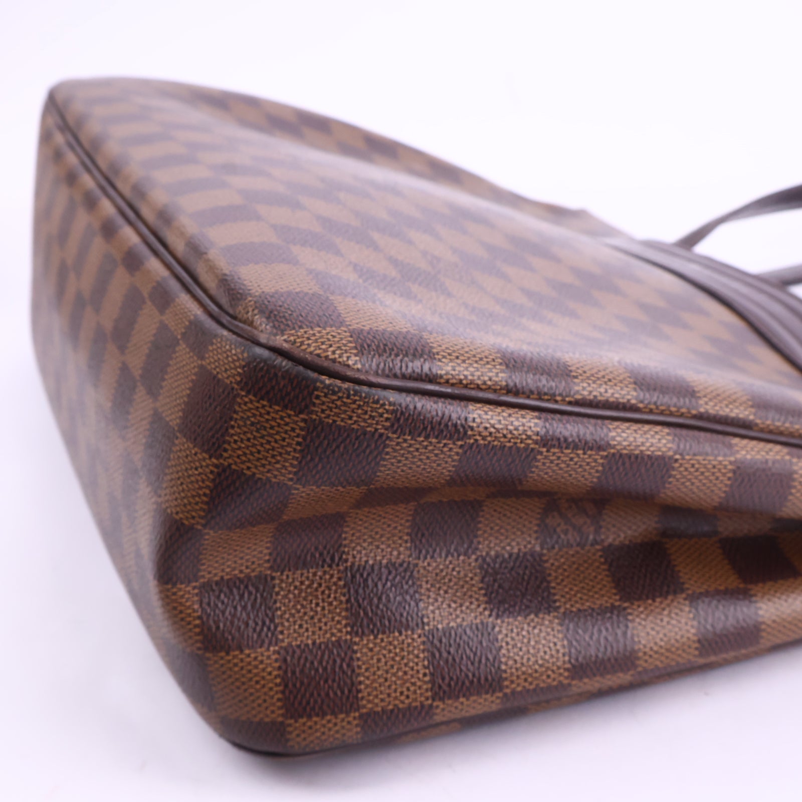 J2915 Louis Vuitton Tote Bag Damier Ebene Parioli PM | Pre-Owned Brown Damier Ebene Coated Canvas; Leather