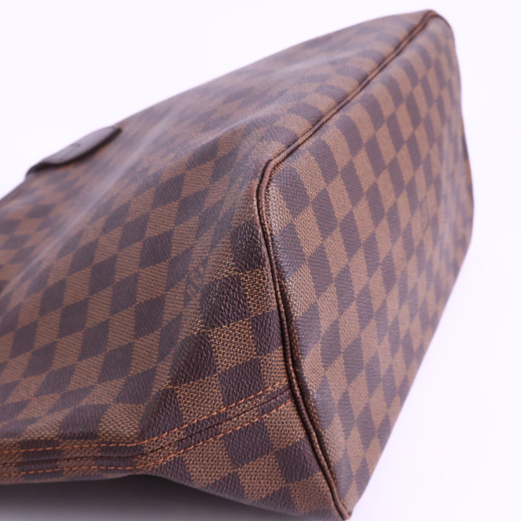 J2922 Louis Vuitton Shoulder Bag Damier Ebene Neverfull MM | Pre-Owned Brown Damier Ebene Coated Canvas; Leather
