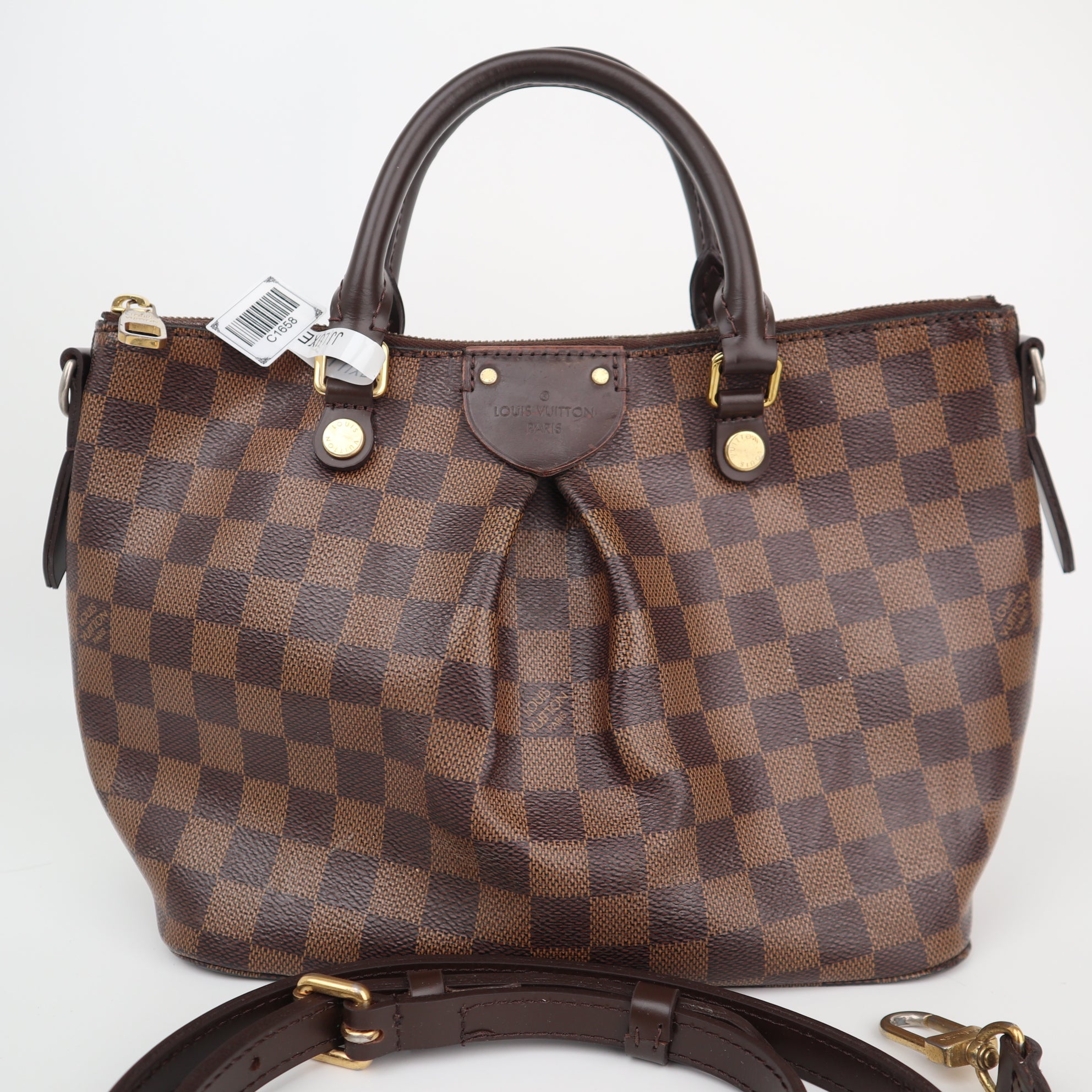 Louis Vuitton Damier Ebene Siena PM Shoulder Bag C1658R | Pre-Owned Very Good Brown Damier Ebene Canvas