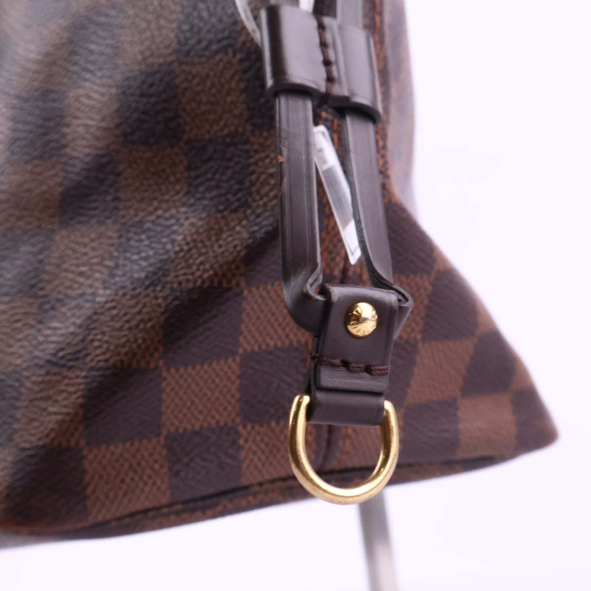 J2925 Louis Vuitton Shoulder Bag Damier Ebene Neverfull MM | Pre-Owned Brown Damier Ebene Coated Canvas; Leather