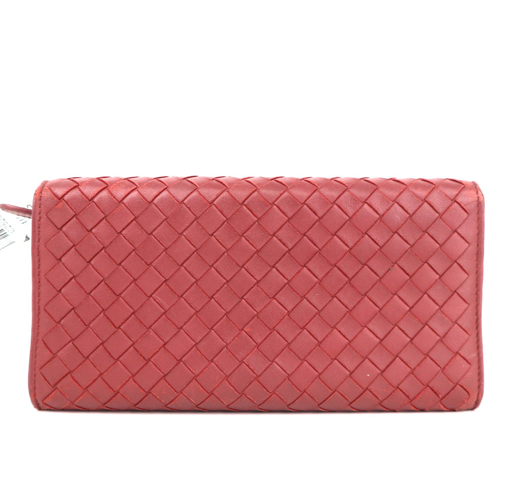 C2526# Bottega Veneta Wallet Nappa Intrecciato Continental Wallet | Pre-Owned Very Good Intrecciato Leather