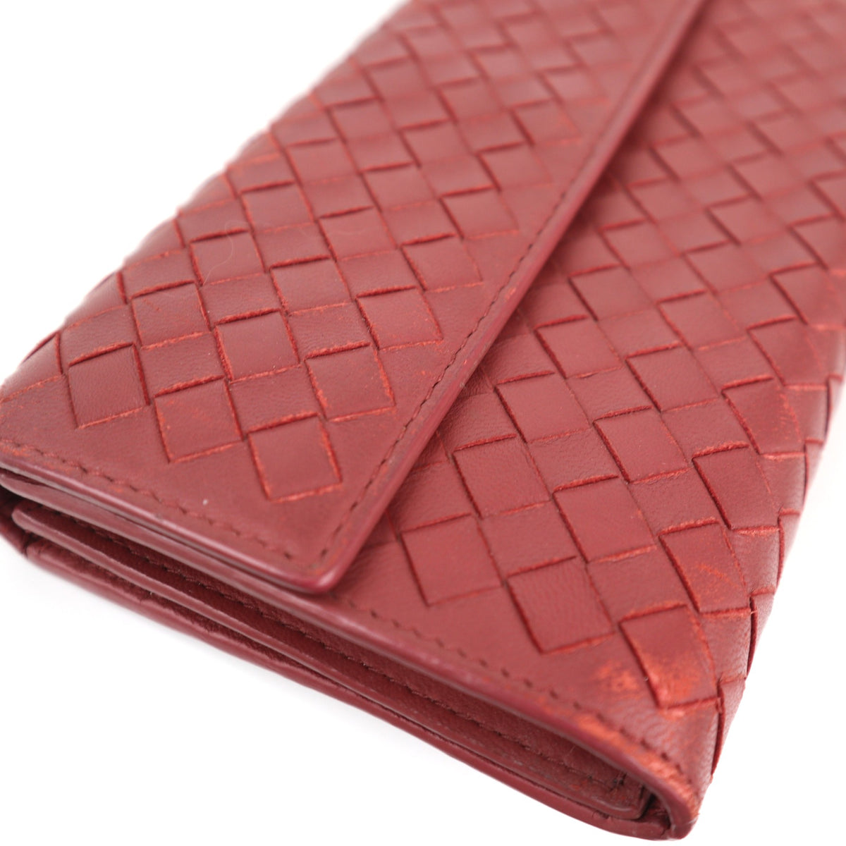 C2526# Bottega Veneta Wallet Nappa Intrecciato Continental Wallet | Pre-Owned Very Good Intrecciato Leather