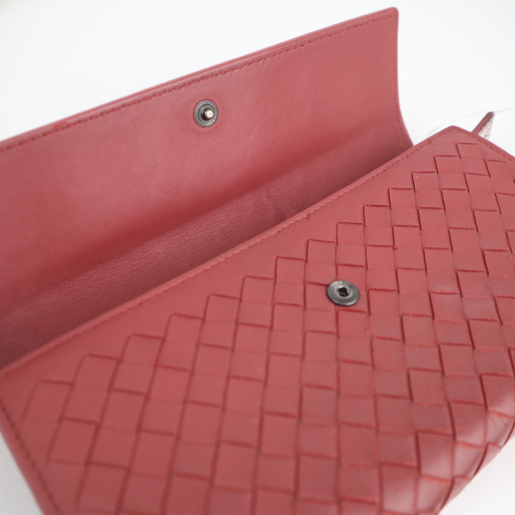 C2526# Bottega Veneta Wallet Nappa Intrecciato Continental Wallet | Pre-Owned Very Good Intrecciato Leather