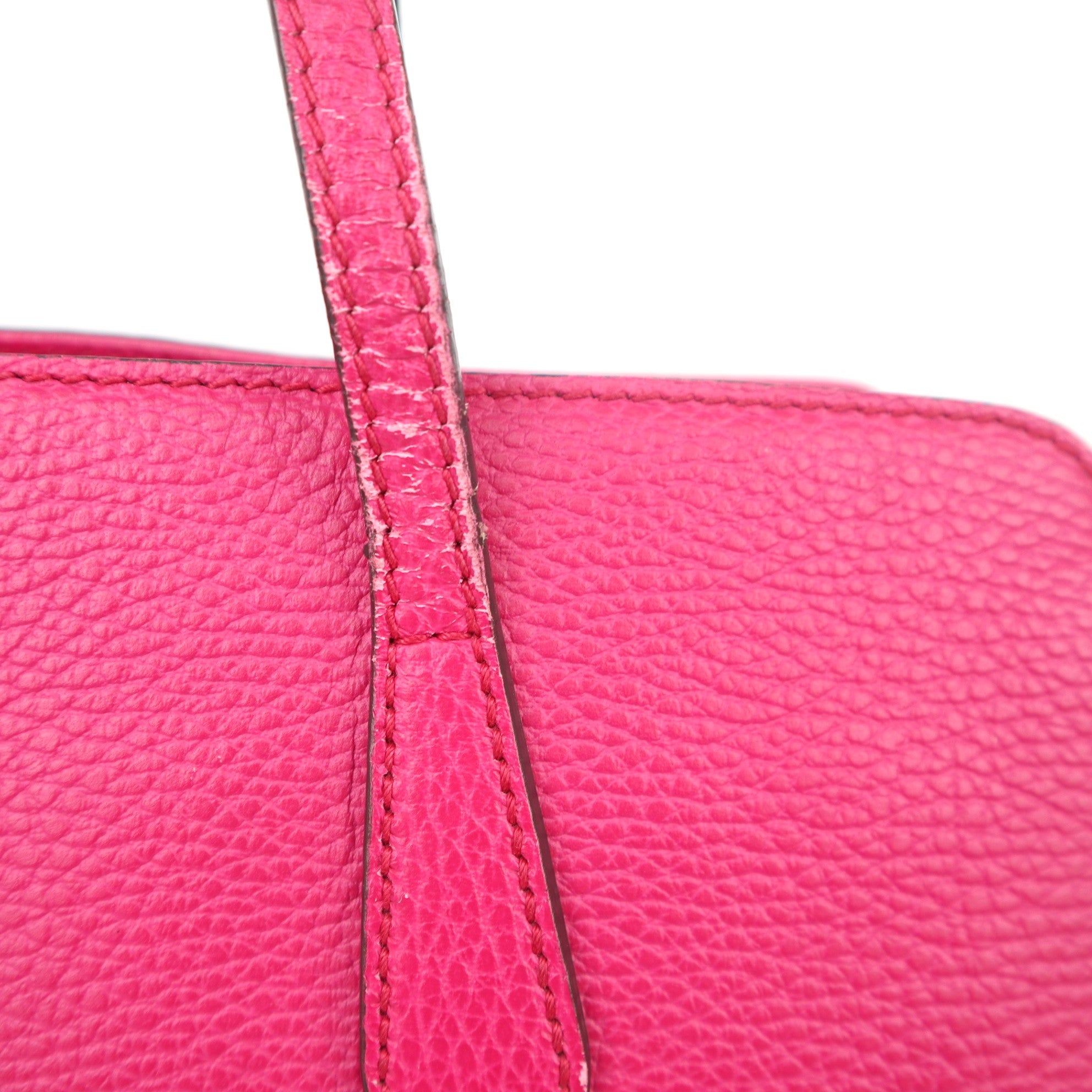 C1090 GUCCI Pink Leather Medium Swing Tote Bag-Pre Owned