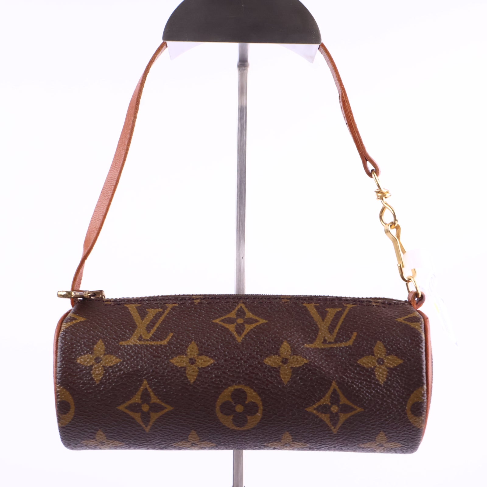 J2924R Louis Vuitton Mini Bag Monogram Canvas Papillon Mini Pochette | Pre-Owned Brown Monogram Coated Canvas; Leather