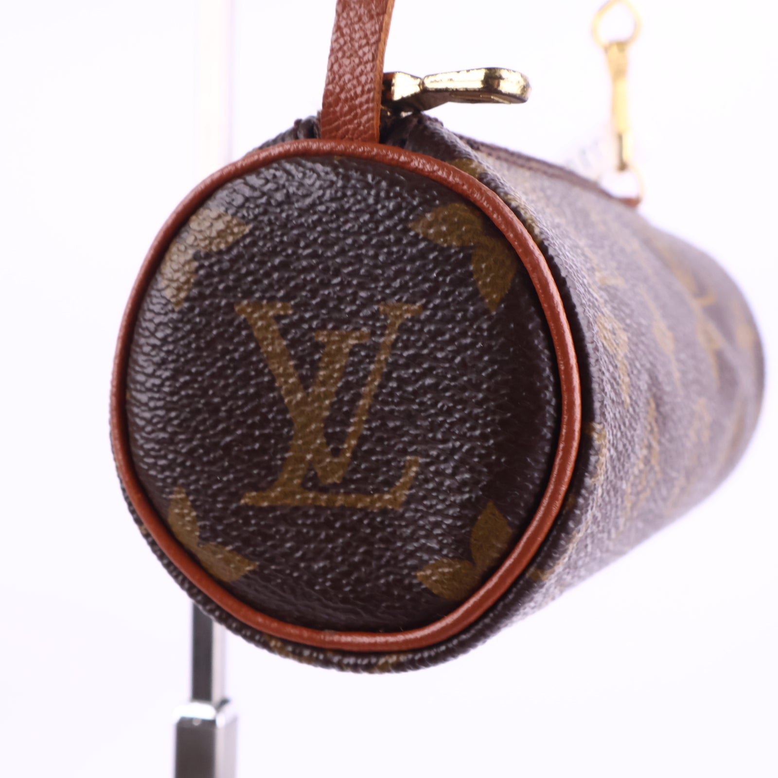 J2924R Louis Vuitton Mini Bag Monogram Canvas Papillon Mini Pochette | Pre-Owned Brown Monogram Coated Canvas; Leather