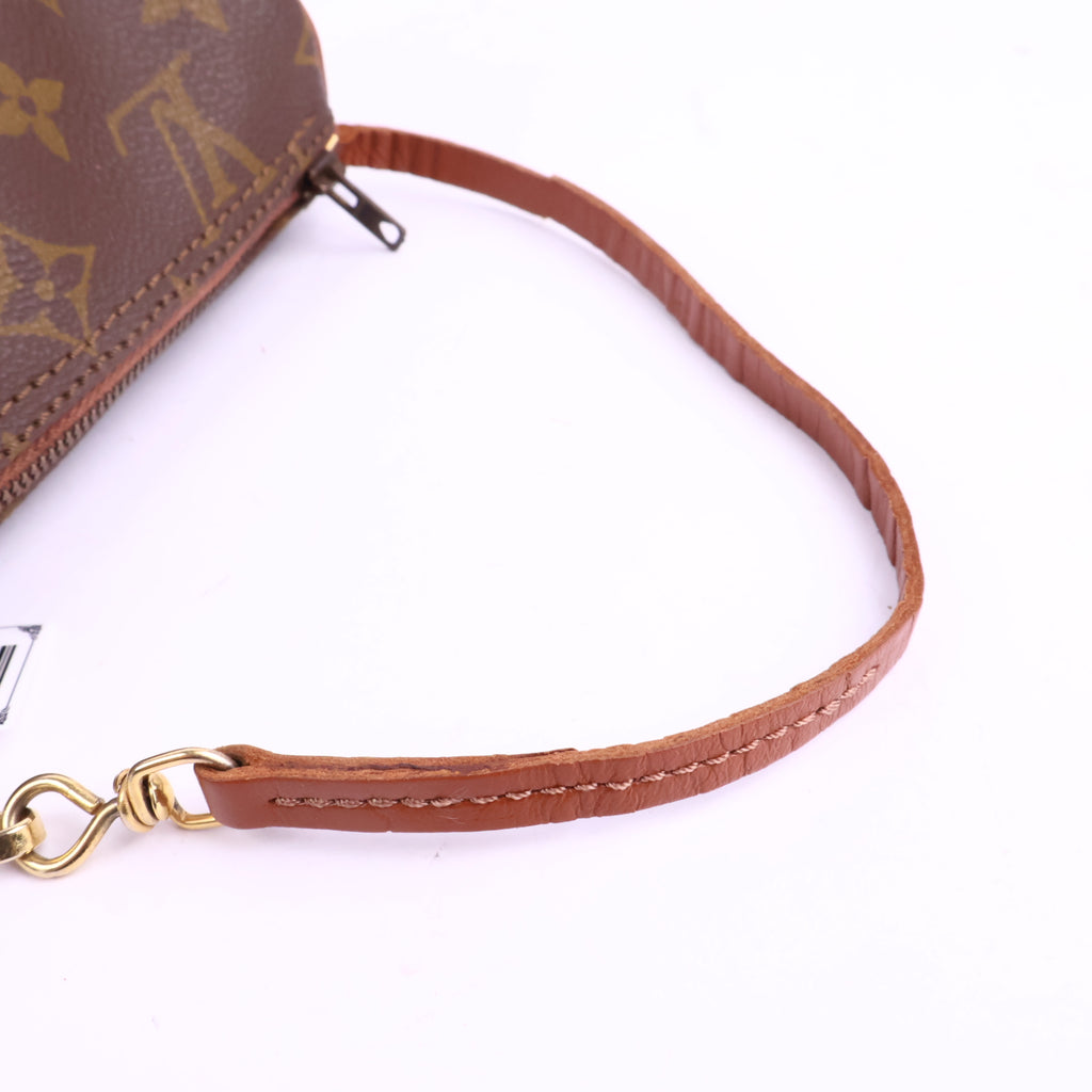 J2926R Louis Vuitton Mini Bag Monogram Canvas Papillon Mini Pochette | Pre-Owned Brown Monogram Coated Canvas; Leather