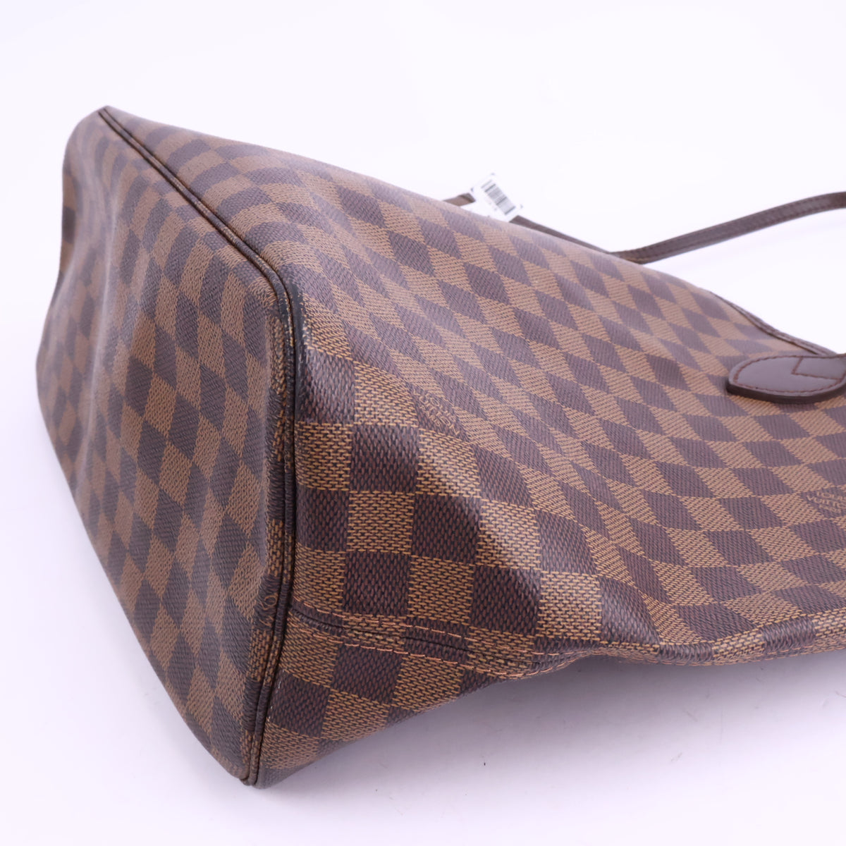 J2918 Louis Vuitton Shoulder Bag Damier Ebene Neverfull MM | Pre-Owned Brown Damier Ebene Coated Canvas; Leather